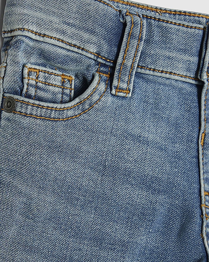 Mini Boys Blue Stretch Tapered Fit Jeans