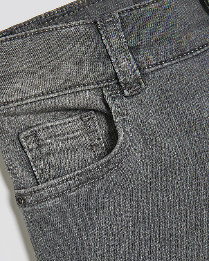 Boys Grey Stretch Tapered Jeans