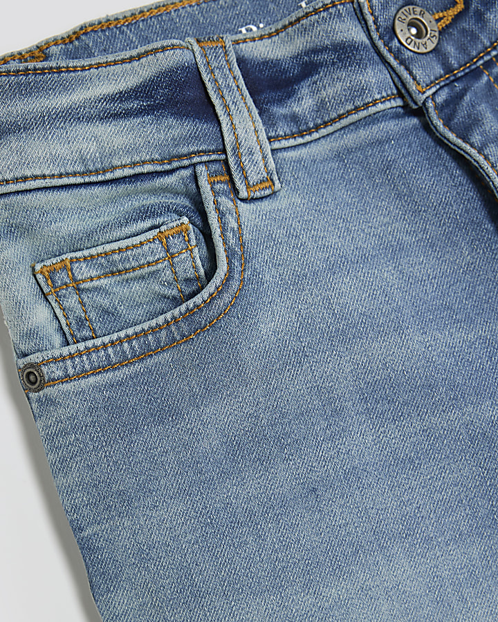 Boys Blue Stretch Tapered Jeans