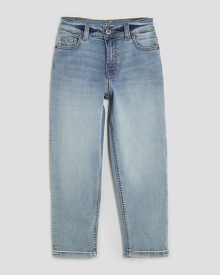 Boys Blue Stretch Tapered Jeans