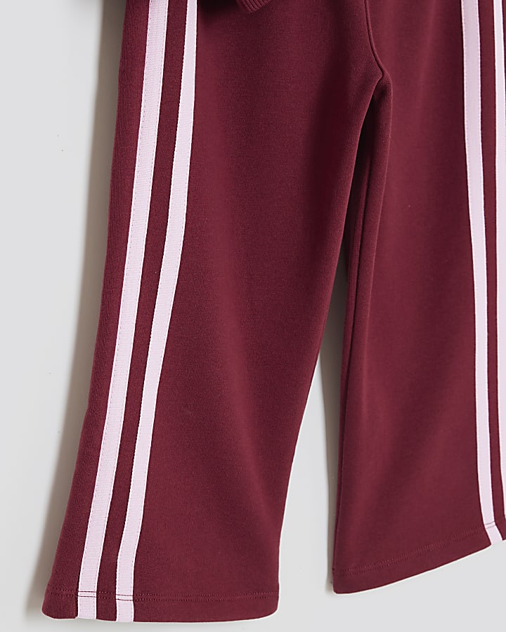 Mini Girls Red Frilled Tracksuit Set