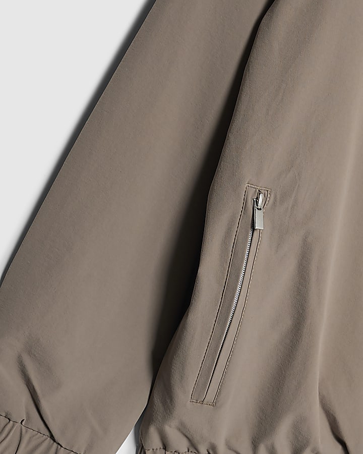 Boys Beige RI Hooded Jacket