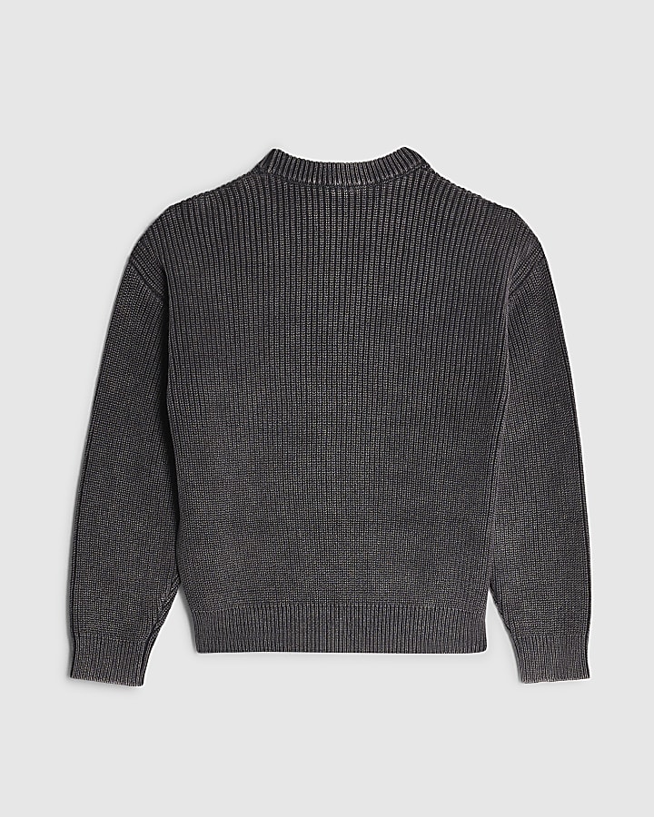 Boys Grey Washed Japanese Jumper