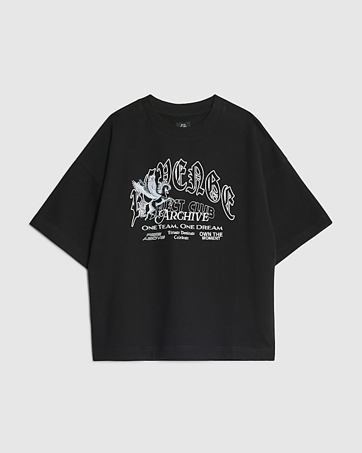 Boys Black Revenge Gothic T-Shirt