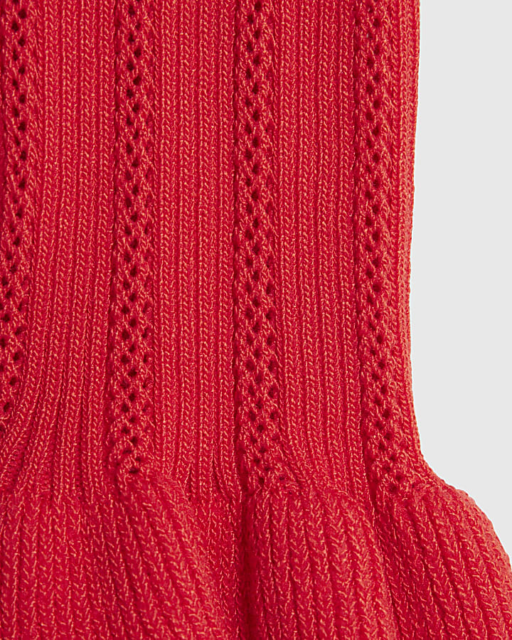 Baby Girls Red  Rose Cardigan Set