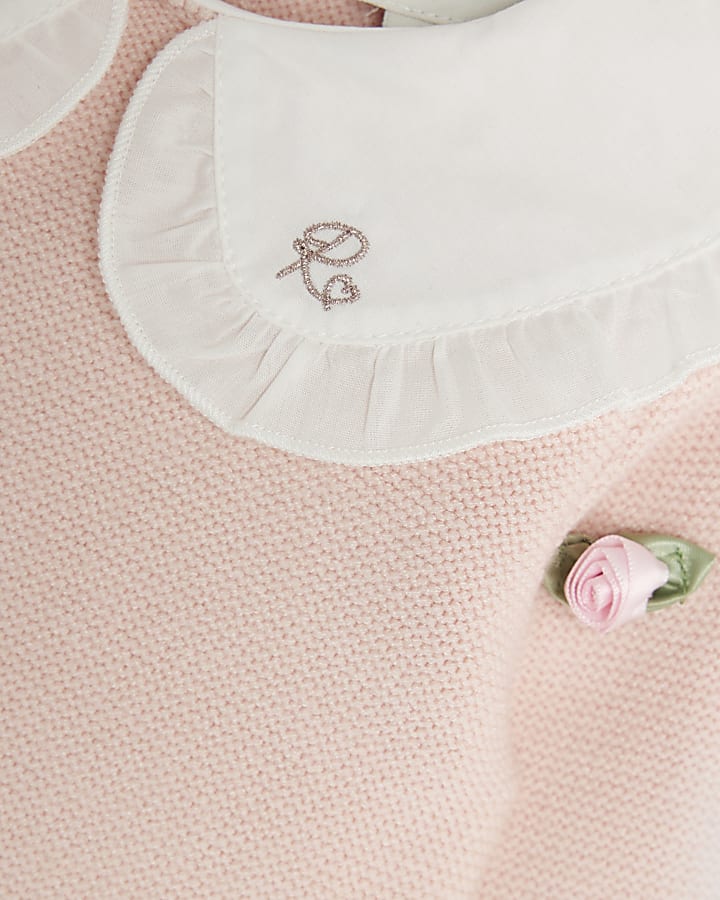 Baby Girls Pink Rose Bud Jumper Set
