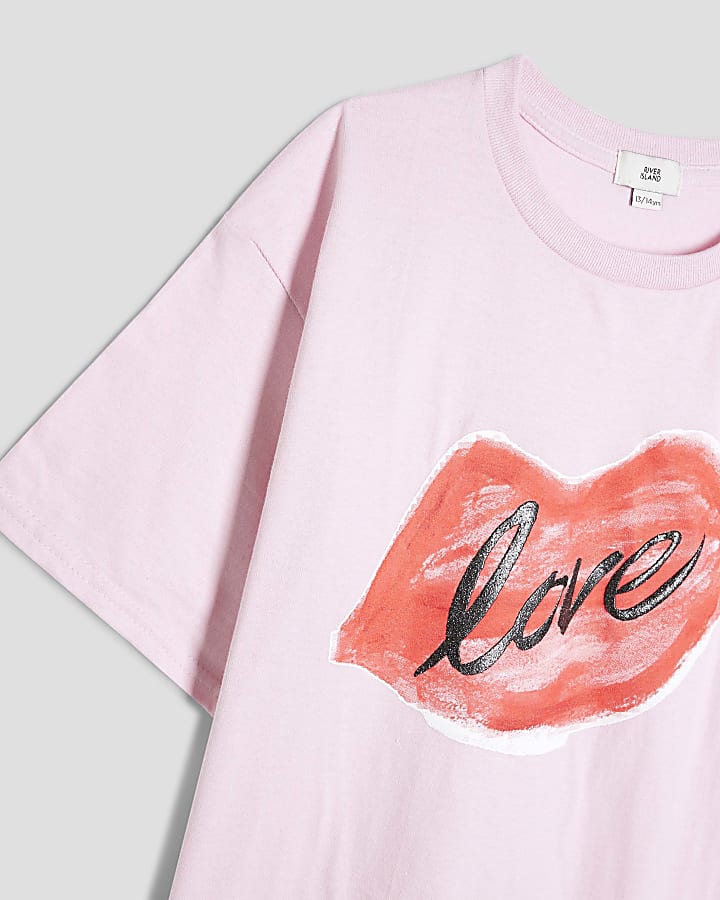 Girls Pink Lips T-shirt
