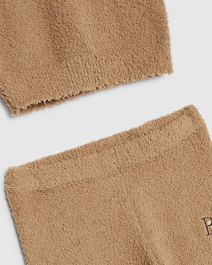 Girls Beige Maxi Cosy Cardigan 3 Piece Set