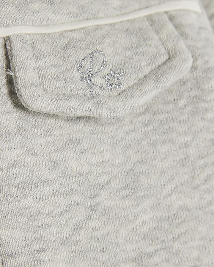 Baby Boys Grey Jacquard Jersey Shacket Set