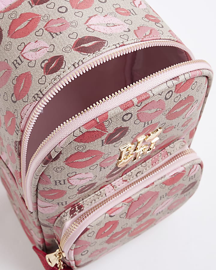 Girls Brow RI Monogram Lips Backpack