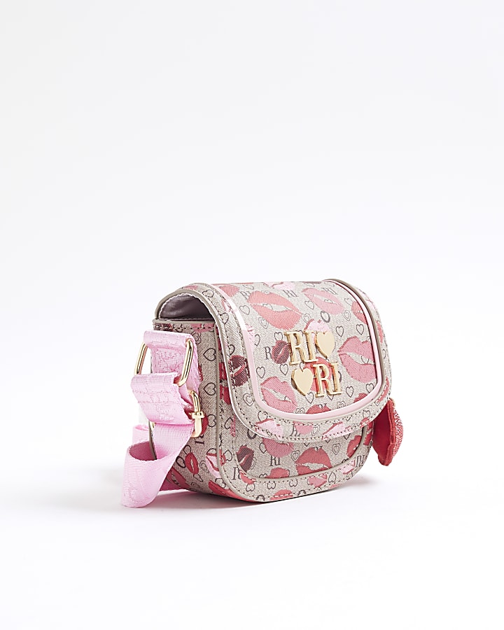 Girls Morgan Brown Lips  Cross Body Bag