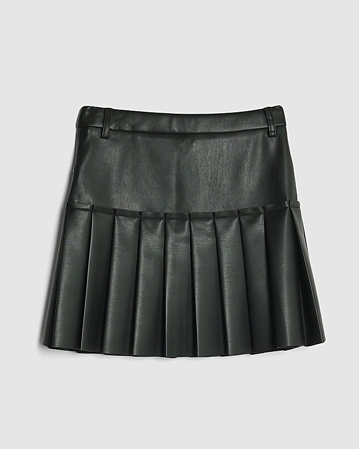 Girls Black Pleated Skirt
