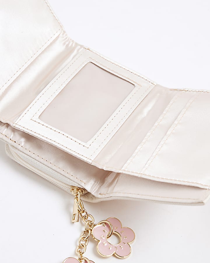 Girls Morgan Brown Floral Monogram Purse