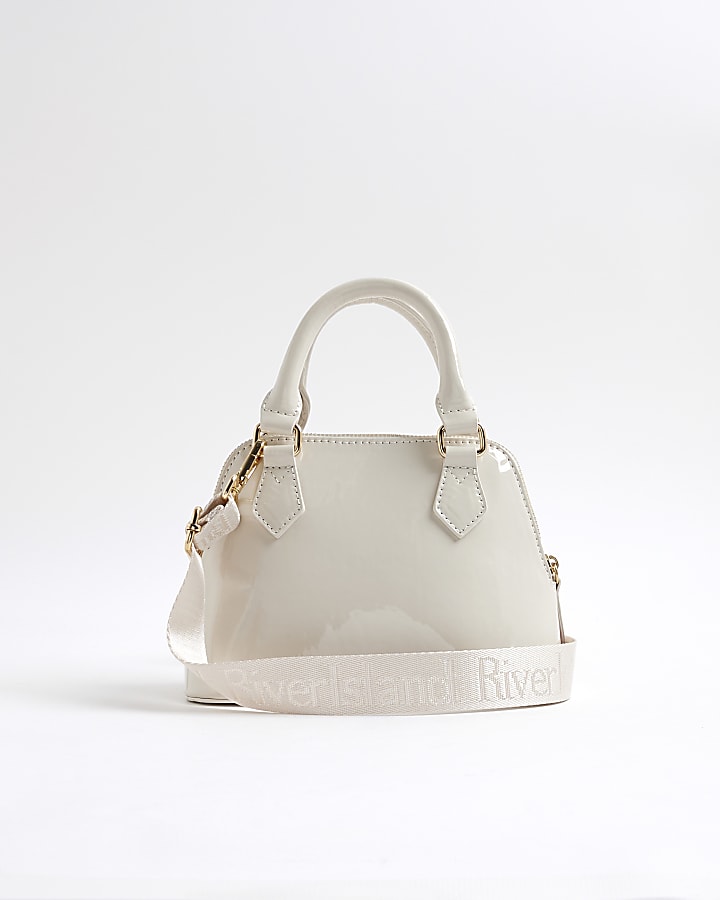 Girls Morgan Brown Floral Monogram Tote Bag