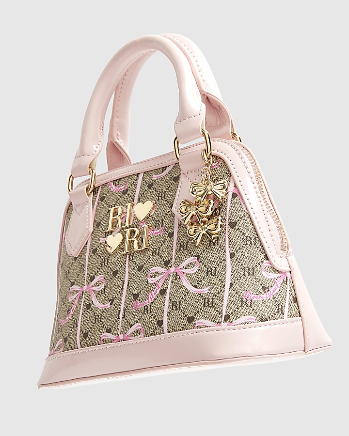 Brown Monogram Bow Tote Bag
