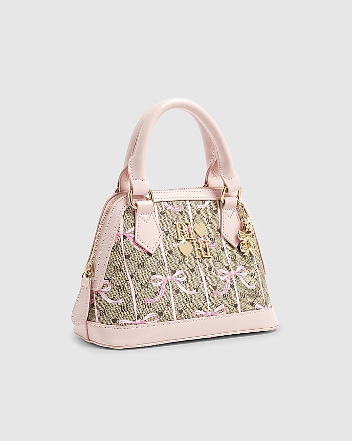 Brown Monogram Bow Tote Bag