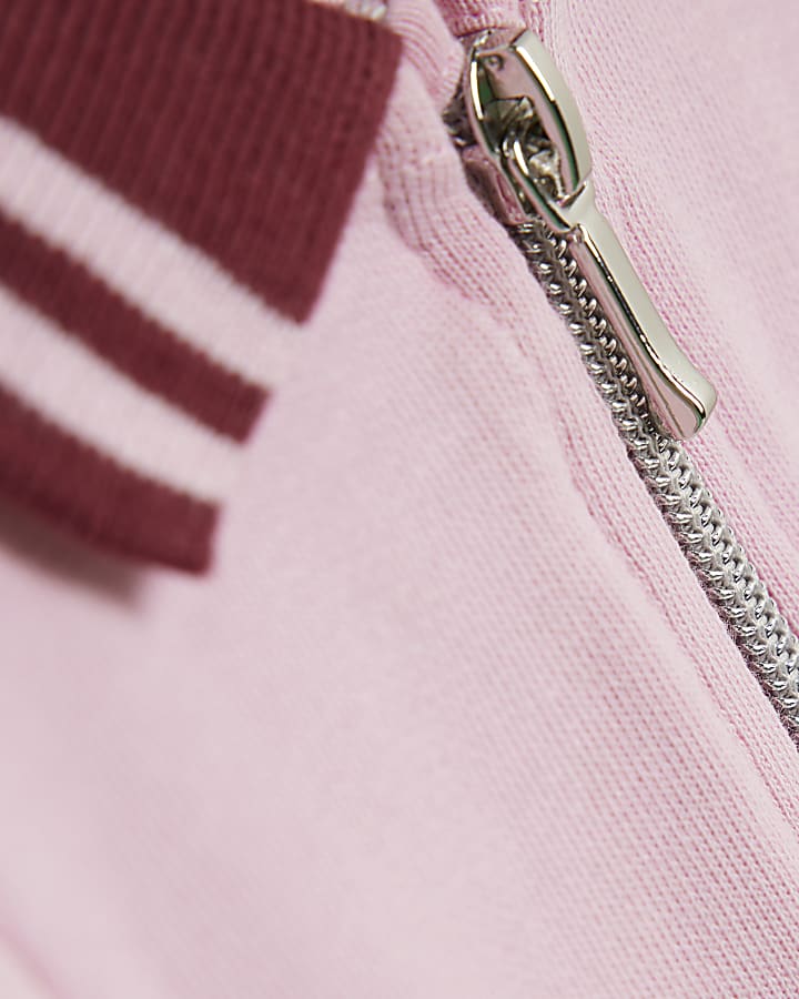 Mini Girls Pink Striped Polo Shirt Dress