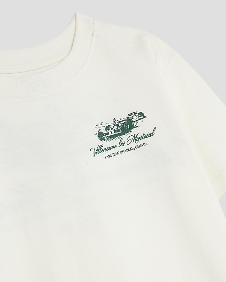 Boys Cream Montreal Car T-Shirt