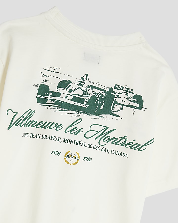 Boys Cream Montreal Car T-Shirt
