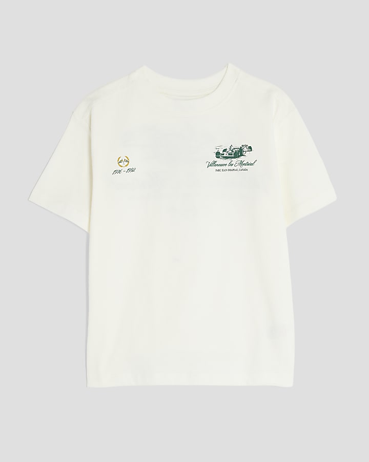 Boys Cream Montreal Car T-Shirt