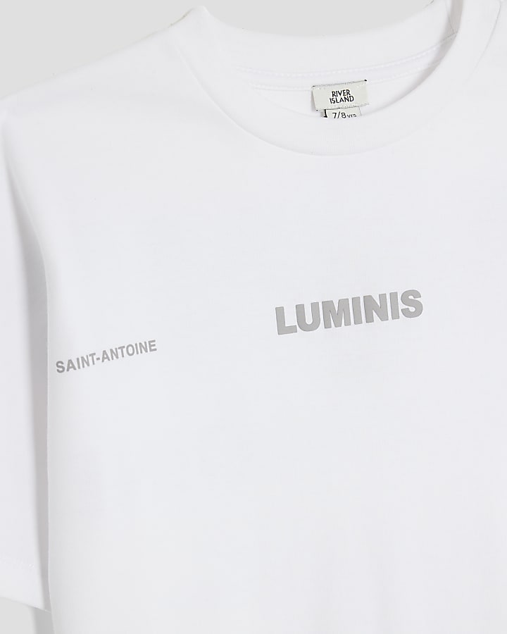 Boys White Oversized Luminis T-Shirt