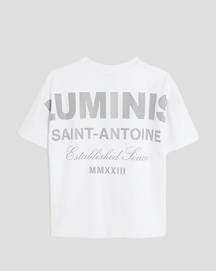 Boys White Oversized Luminis T-Shirt