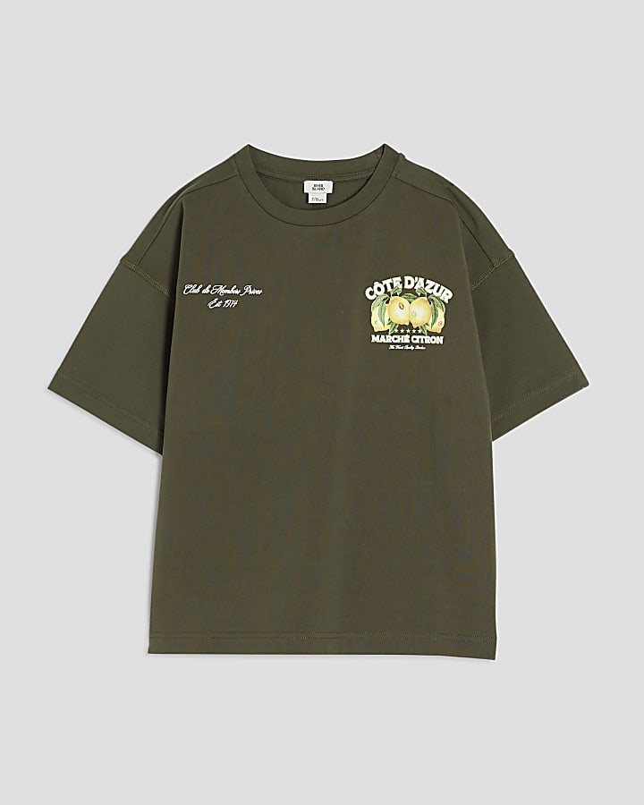 Boys Khaki Cote Dazur Lemon T-Shirt