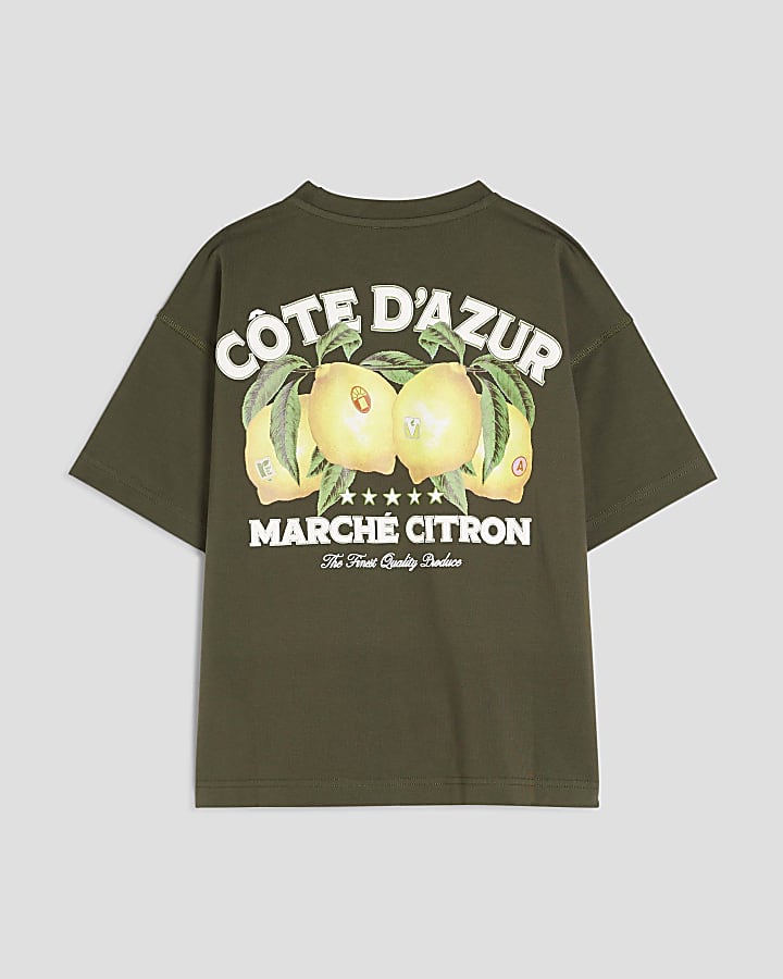 Boys Khaki Cote Dazur Lemon T-Shirt