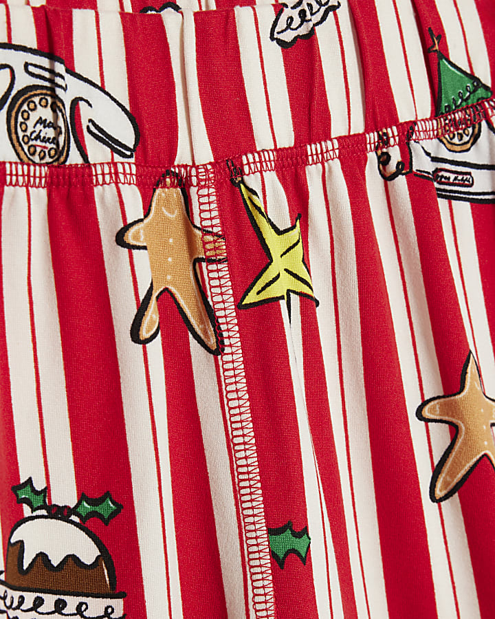 Nephthys Mini Girls Red Christmas Pyjama Set