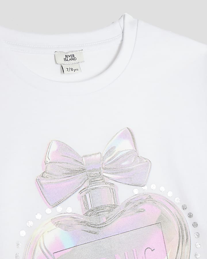 Girls Cream Perfume T-Shirt