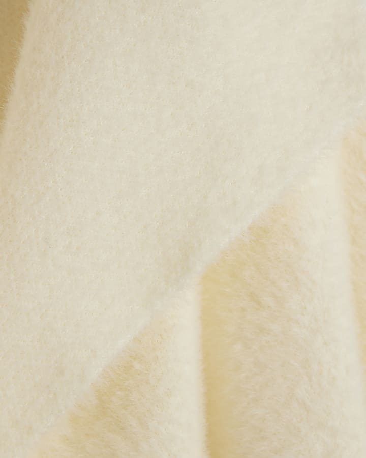 Girls Cream Belted Cardigan Set
