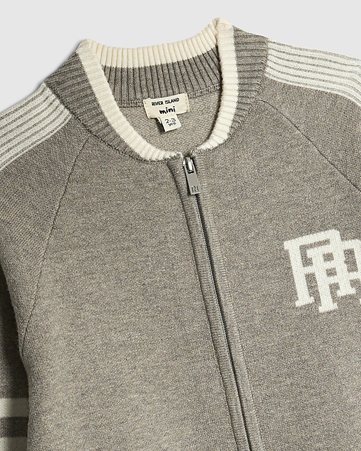 Mini Boys Grey Baseball Joggers Set