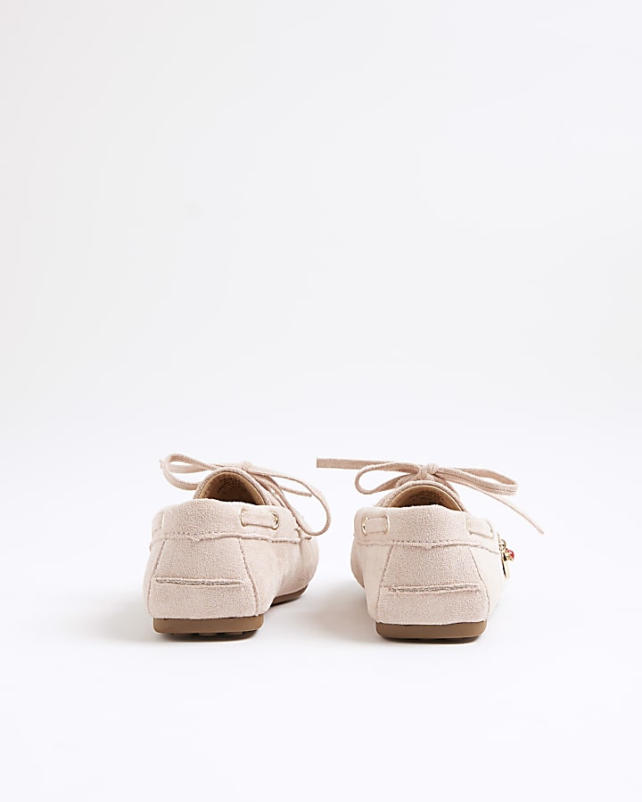 Girls Pink Charm Boat Shoes