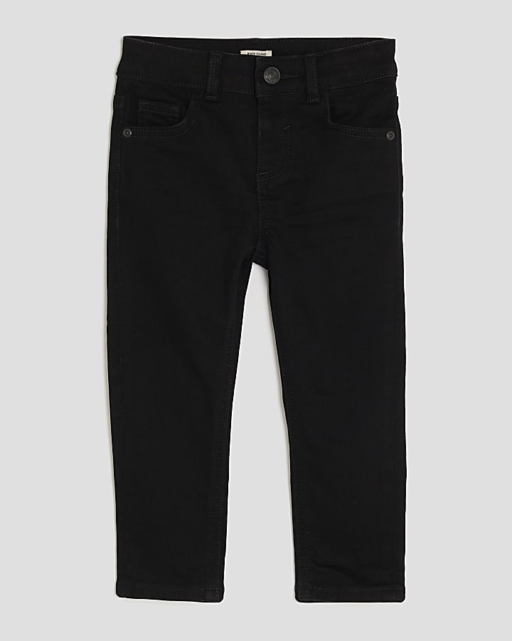 Mini Boys Black Relaxed Skinny Jeans
