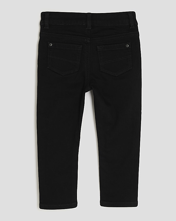 Mini Boys Black Relaxed Skinny Jeans