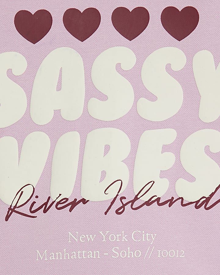 Girls Pink Sassy Vibes Hoodie Set
