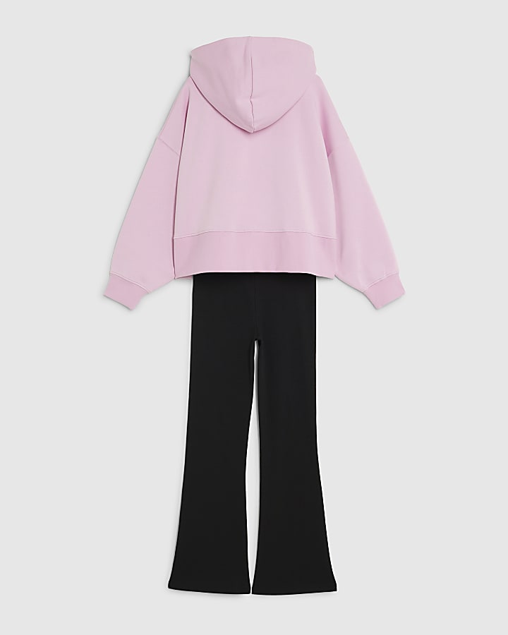 Girls Pink Sassy Vibes Hoodie Set