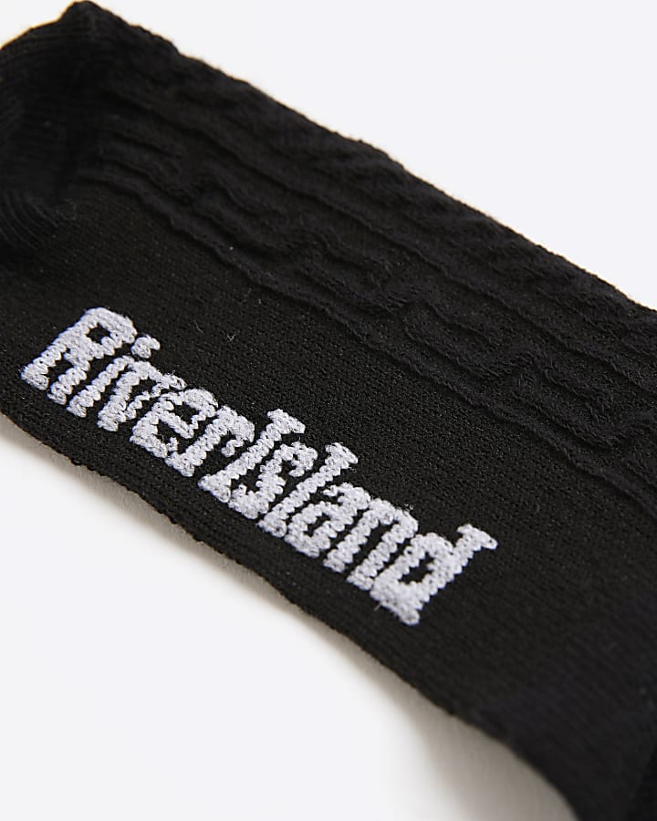 Mini Girls Black Pack Of 2 Bow Ankle Socks