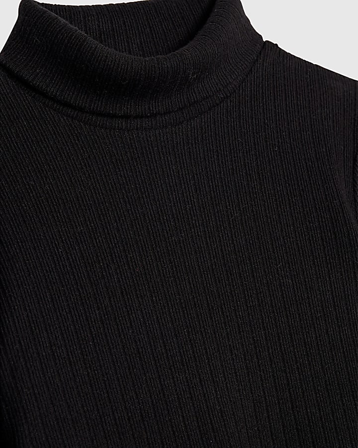 Girls Black Top And Skort Set