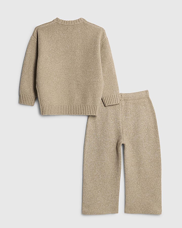Mini Boys Stone RR Knit Jumper Set