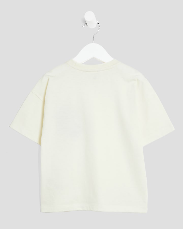 Mini Boys Ecru Japanese Pocket T-Shirt