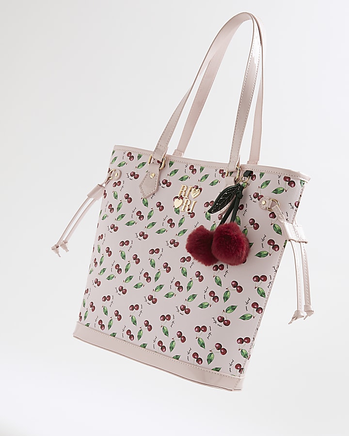 Girls Pink Cherry Shopper Bag