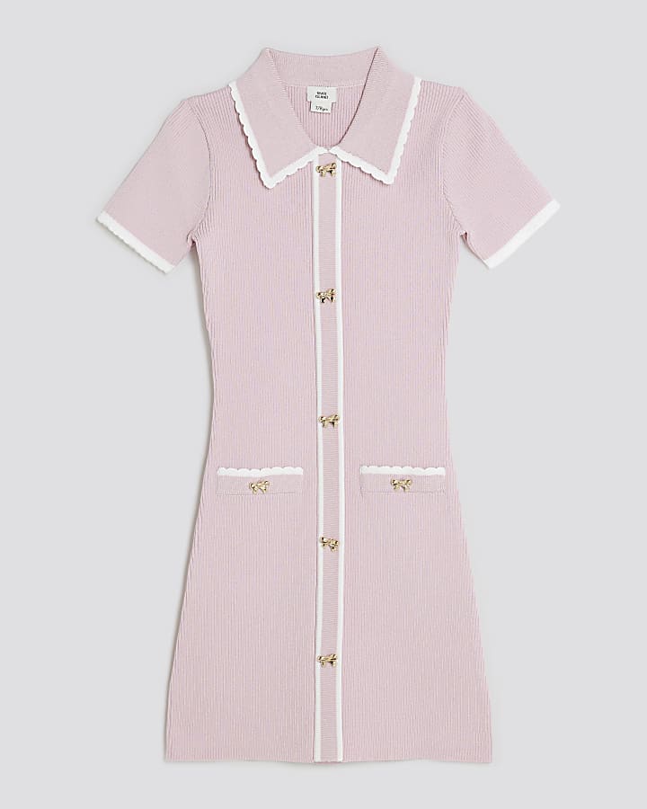 Girls Pink Polo Dress