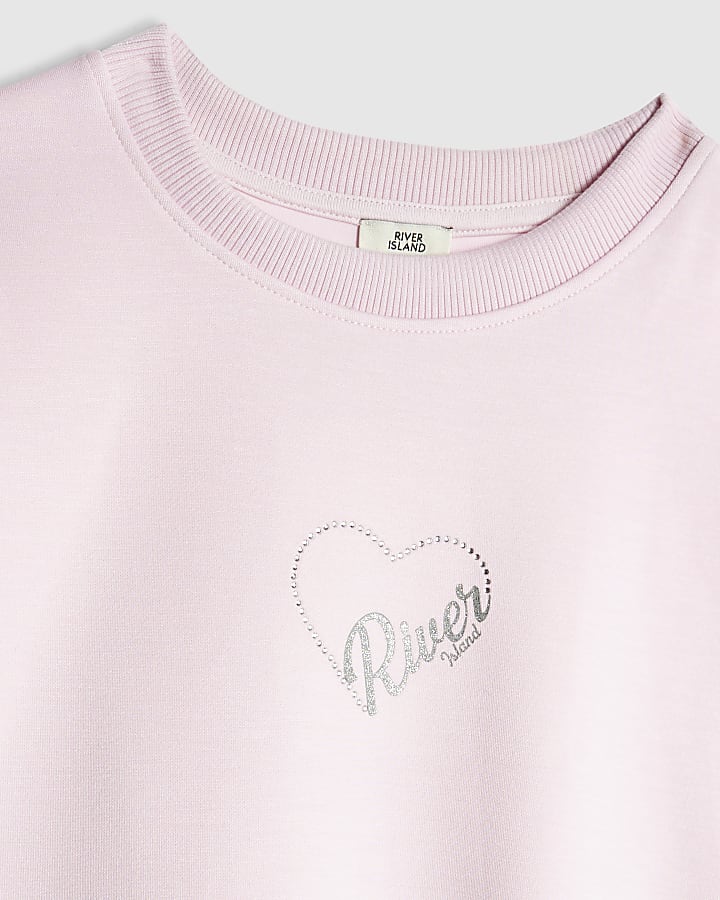 Girls Pink Premium Skirt Set