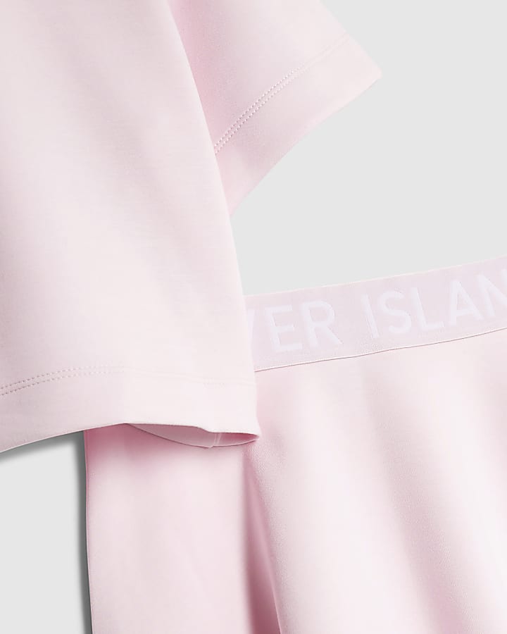 Girls Pink Premium Skirt Set