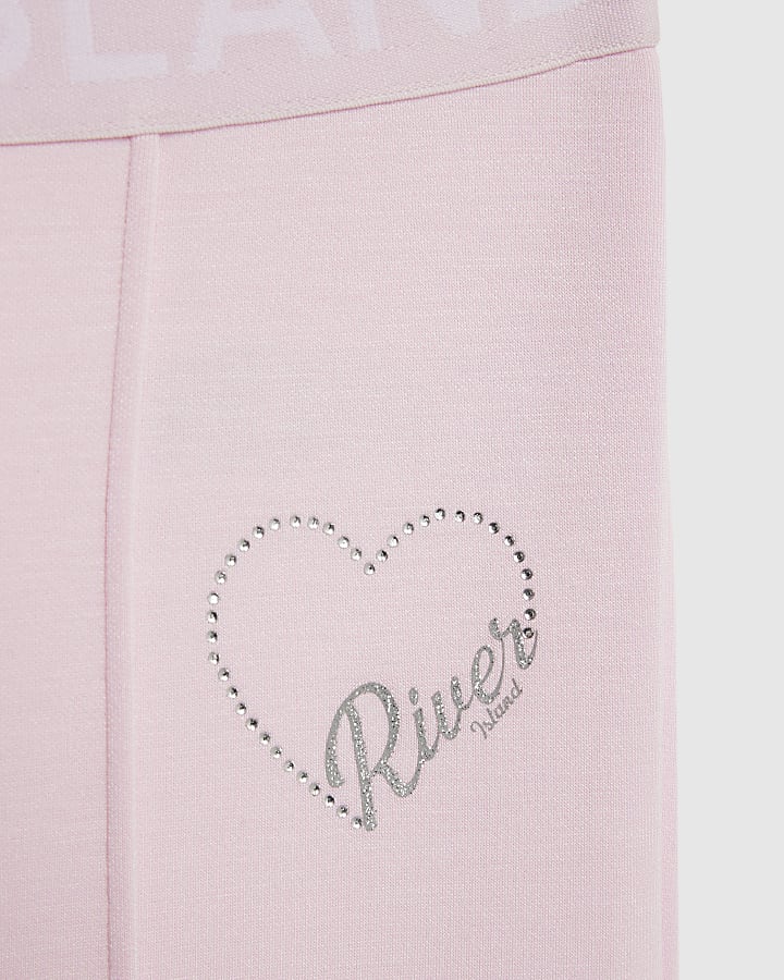Girls Pink Premium Zipped Hoodie Set