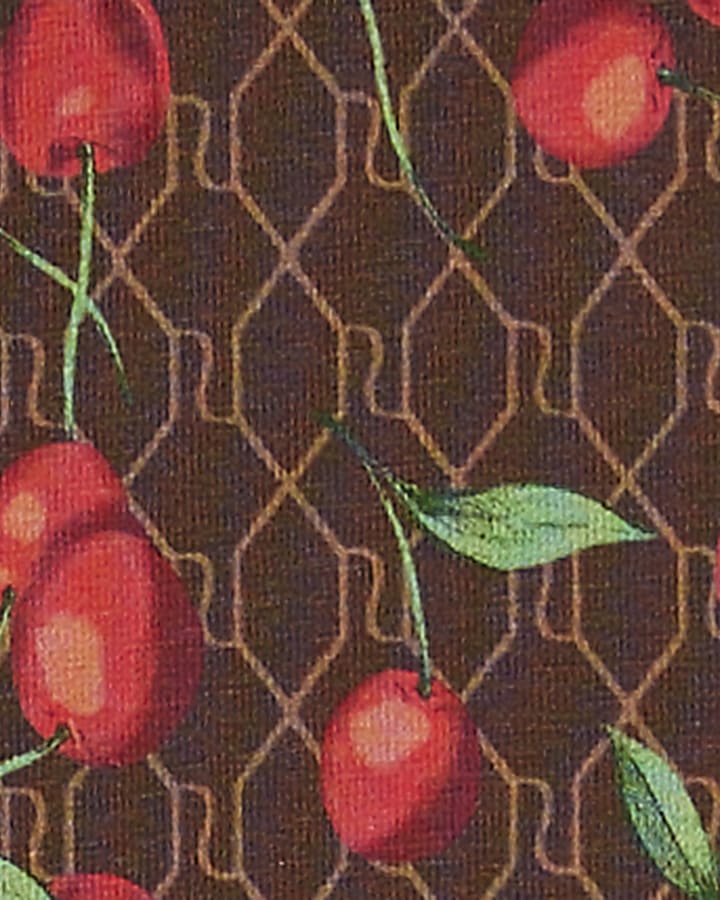 Girls Brown Cherry Monogram Top