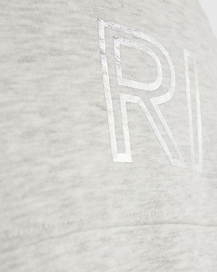 Girls Grey RI Waistband Bomber Jacket
