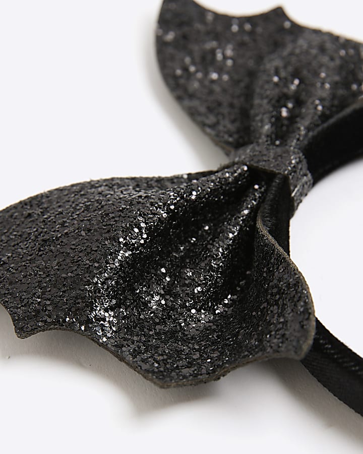 Girls Black Halloween Bat Wing Headband