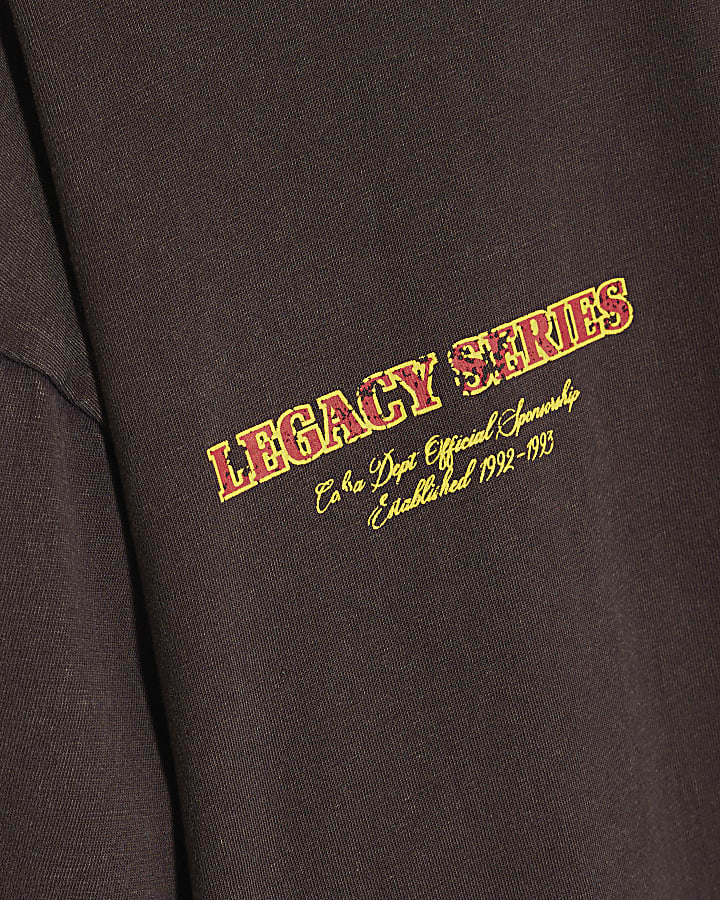 Boys Brown Washed Snake T-Shirt